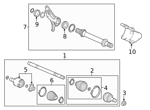 Axle Shafts & Joints for 2023 Acura MDX #1