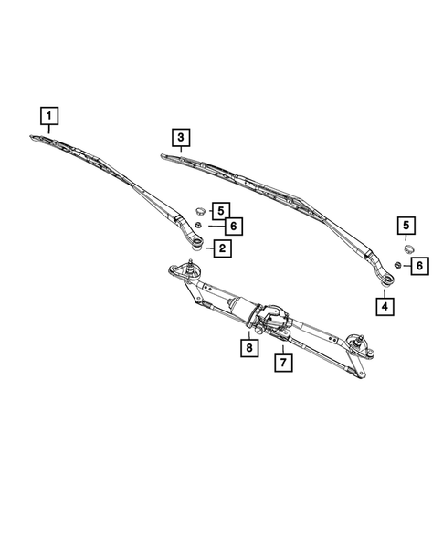 Wiper and Washer System for 2013 Jeep Compass #2