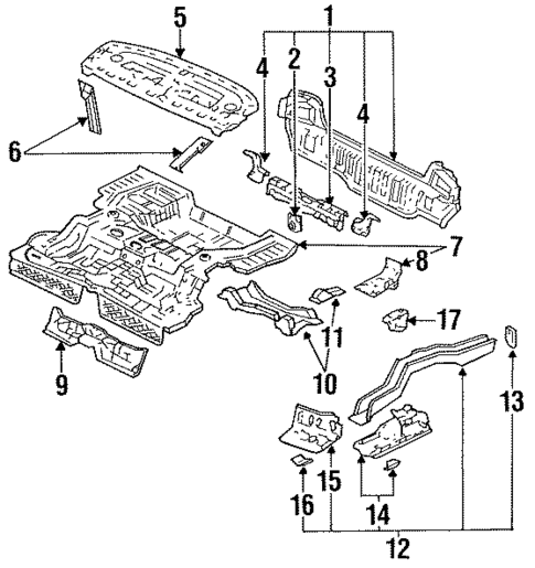 Rear Body for 1992 Honda Accord #0