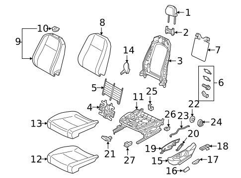 Driver Seat Components for 2023 Volkswagen Atlas #2