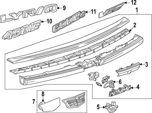 Exterior Trim - Lift Gate for 2023 Cadillac LYRIQ #0