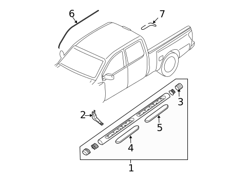 Exterior Trim - Cab for 2010 Nissan TITAN #2