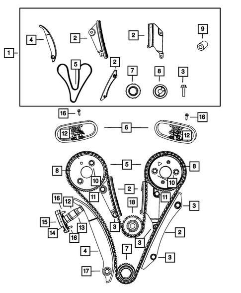 Timing Belt/Chain and Cover and Balance Shaft for 2009 Dodge Charger #0