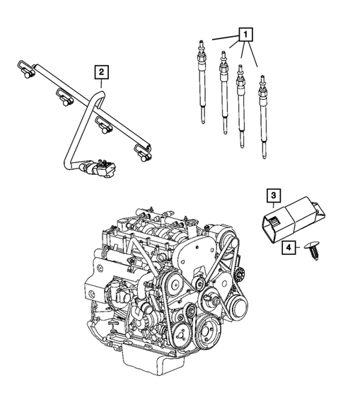 Ignition - Spark Plugs, Cables, Coils, and Glow Plugs for 2012 Jeep Wrangler #1