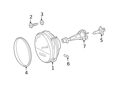 Headlamp Components for 2005 Mercedes-Benz G55 AMG #0