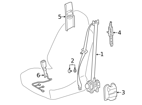 Front Seat Belts for 2020 Lexus ES300h #0