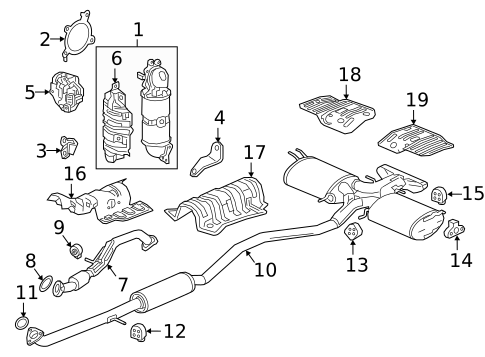 Exhaust Components for 2017 Honda Civic #0
