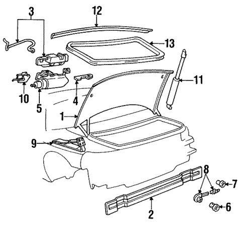 Lid & Components for 1991 Buick Reatta #0