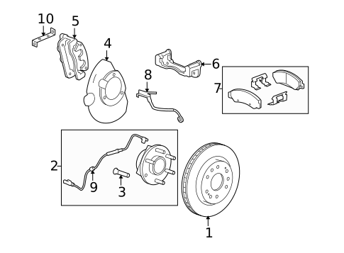 Front Brakes for 2007 Chevrolet Suburban 1500 #1