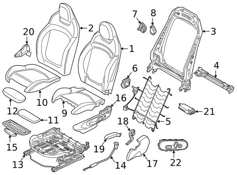 Passenger Seat Components for 2024 Mini Cooper Countryman #0