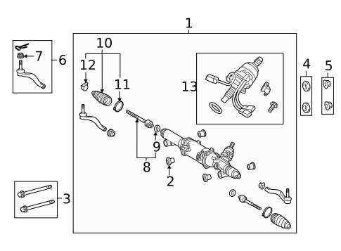 Steering Gear & Linkage for 2015 Lexus LS460 #1
