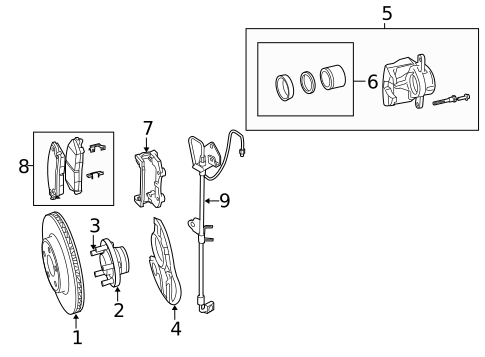 Front Brakes for 2007 Dodge Magnum #1
