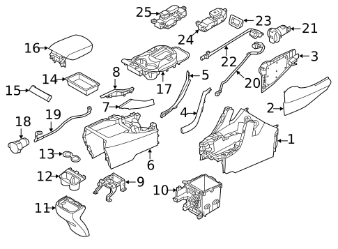 Console for 2017 Hyundai Santa Fe #0