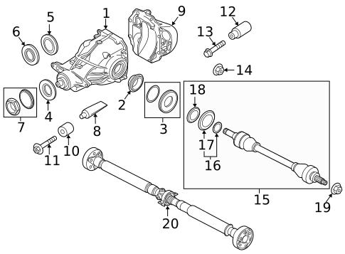 Axle & Differential for 2011 BMW 535i GT #0