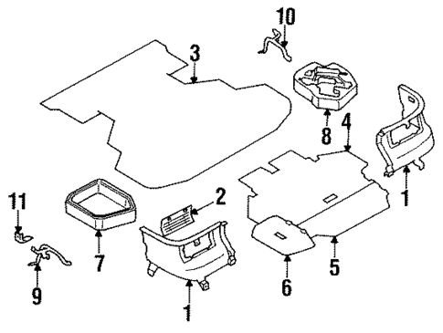 Interior Trim - Rear Body for 1991 Nissan 300ZX #1