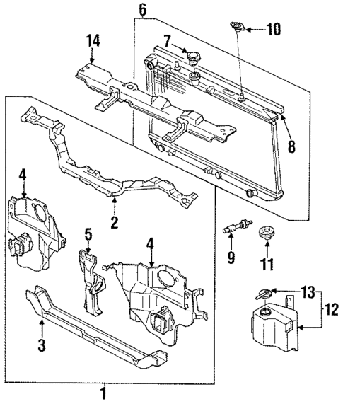 Radiator & Components for 1990 Isuzu Impulse #0