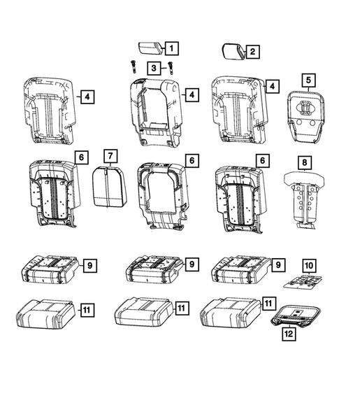 Rear Seats - Second Row for 2023 Jeep Grand Wagoneer #0
