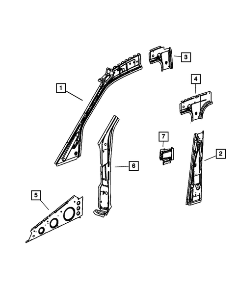 Aperture Panel and Pillar Supports for 2008 Dodge Sprinter 3500 #10