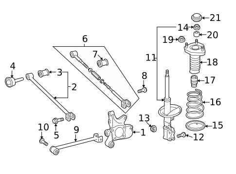 Rear Suspension for 2012 Toyota Highlander #3