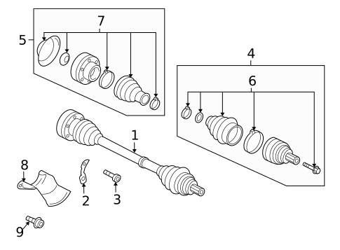 Drive Axles for 2017 Audi A5 Quattro #2