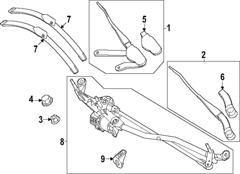 Wiper Components for 2025 Mercedes-Benz GLC350e #0