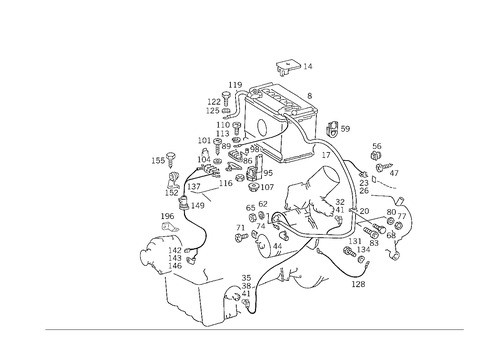Battery, Starter/Alternator Cable for 1988 Mercedes-Benz 300E #4