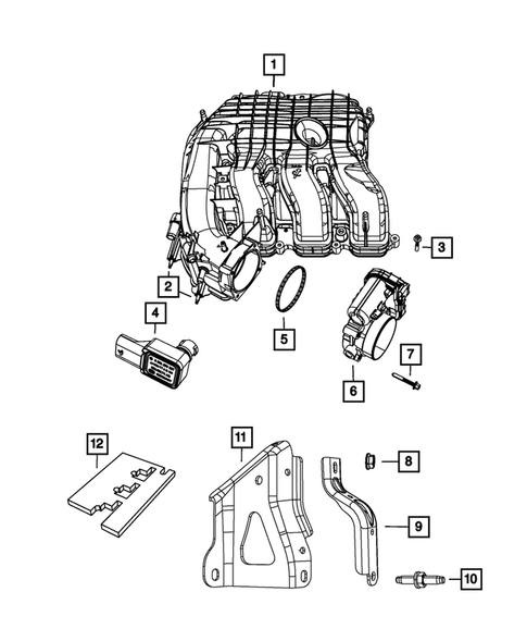 Manifolds and Vacuum Fittings for 2019 Dodge Grand Caravan #0