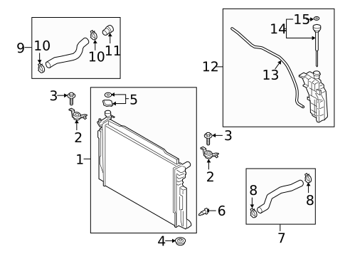 Radiator & Components for 2019 Genesis G70 #0