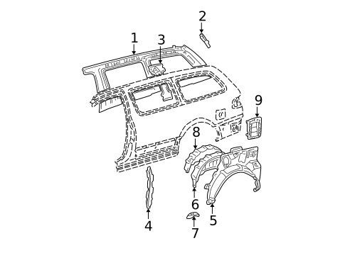 Inner Structure for 2000 Toyota Sienna #1