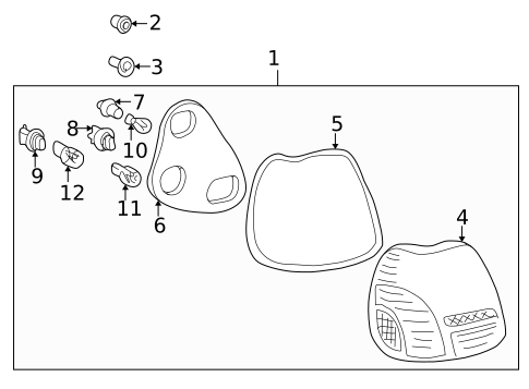 Tail Lamps for 2000 Toyota Echo #0