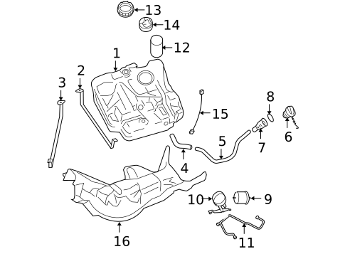 Fuel System Components for 2007 Volvo V50 #0