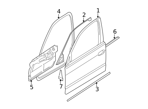 Door & Components for 2000 BMW 528i #1