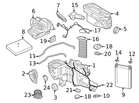 Evaporator & Heater Components for 2022 Ford F-450 Super Duty #0