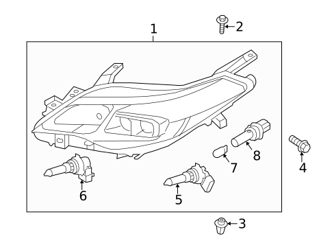 Headlamp Components for 2018 Toyota Avalon #1