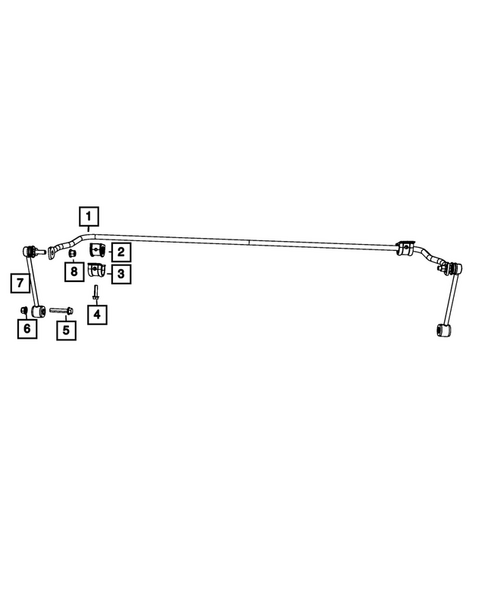 Rear Stabilizer Bar for 2025 Jeep Gladiator #0