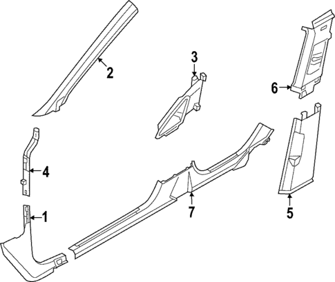 Interior Trim - Pillars for 2025 Volkswagen GTI #0