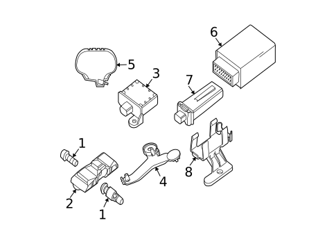 Tire Pressure Monitor Components for 2008 BMW 535xi #0