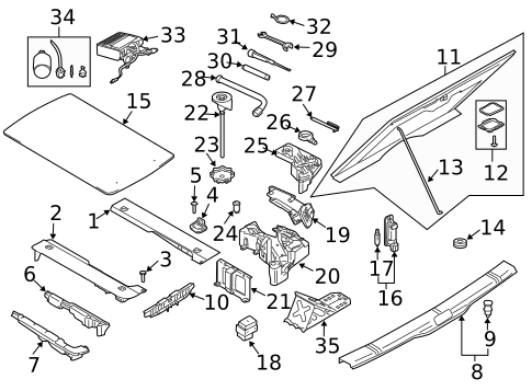 Interior Trim - Rear Body for 2010 Volkswagen Touareg #0