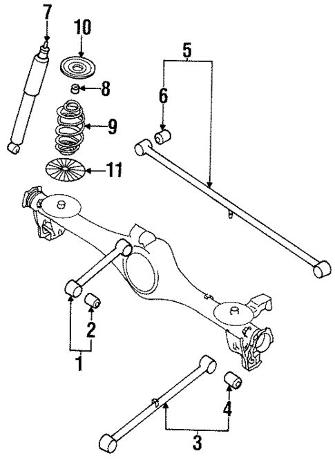 Rear Suspension for 2001 Kia Sportage #0