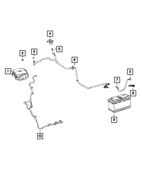 Battery, Battery Tray and Cables for 2018 Jeep Grand Cherokee #2