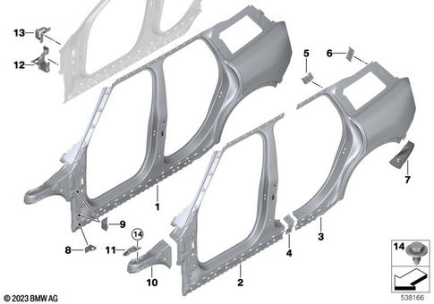 Body Side Panel for 2024 Mini Countryman SE ALL4 #1