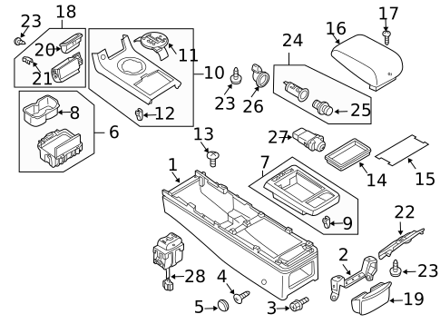 Console for 2018 INFINITI QX80 #1