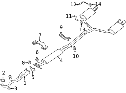 Exhaust Components for 2018 Lincoln MKT #1