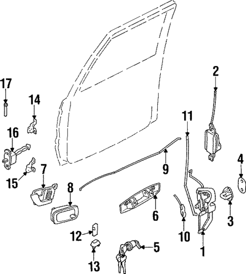 Front Door for 1995 Mitsubishi Montero #1