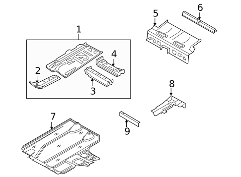 Rear Floor & Rails for 2013 Mini Cooper #2
