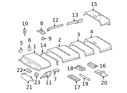 Interior Trim - Roof for 2004 Dodge Sprinter 2500 #4
