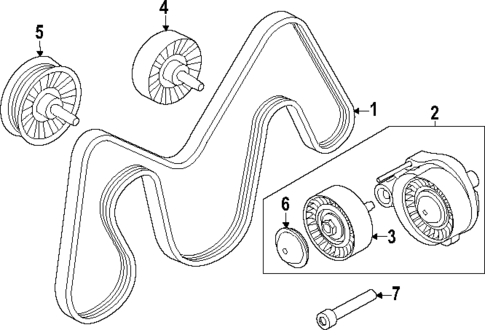 Belts & Pulleys for 2023 Land Rover Discovery #0