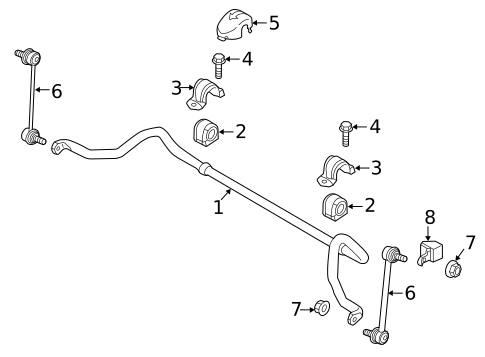 Stabilizer Bar & Components for 2019 Mazda CX-9 #0