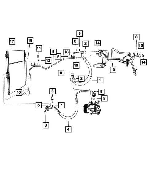 Air Conditioner and Heater Plumbing for 2026 Dodge Durango #2