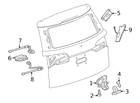 Liftgate for 2023 GMC Acadia #0